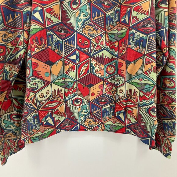 Aloha from Deer Streetwear Funky Colorful Artsy Dragon Sweatshirt Size M - Picture 3 of 12